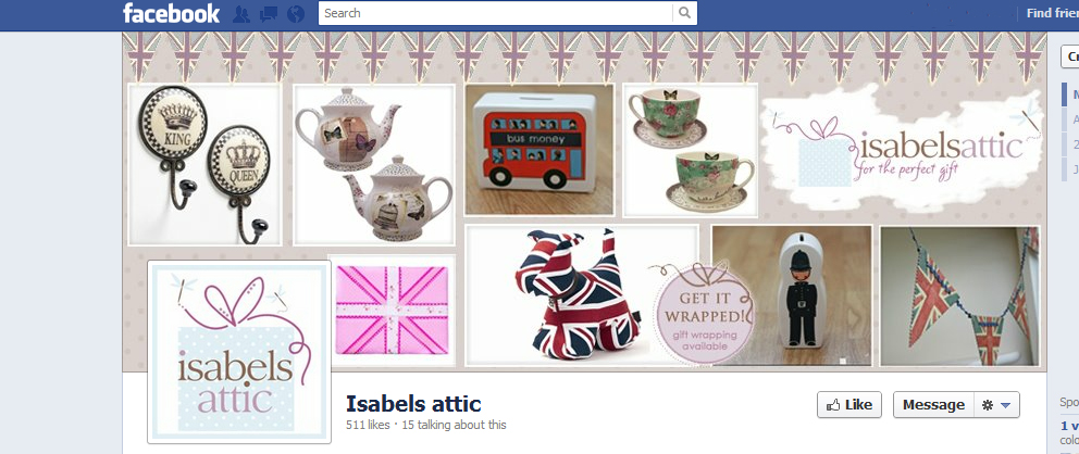 Isabels Attic Jubilee themed Facebook banner