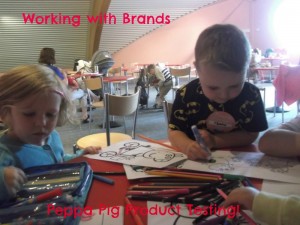 working with brands Peppa Pig world product testing