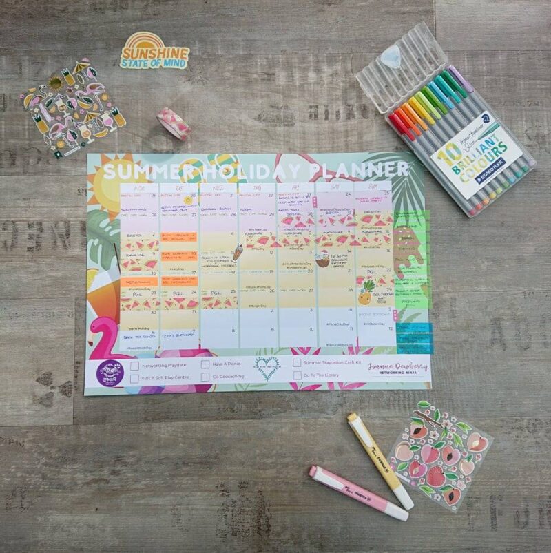 A3 Printed Summer Holiday Planner Poster