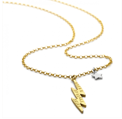 The Chambers and Beau lightning bolt necklace
