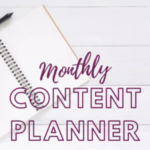 monthly content planner